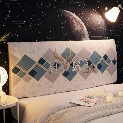 Printed Elastic All-inclusive Bed Head Cover Headboard Cover Washable Universal Size For Home Hotel Banquet Christmas