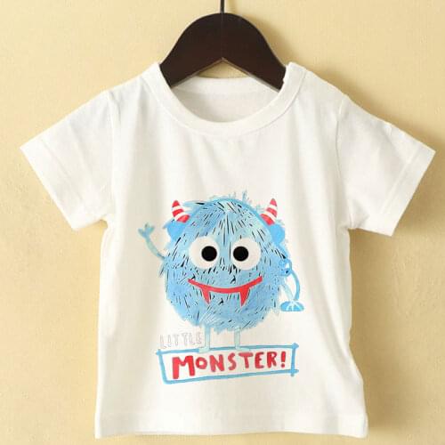 Girl Birthday Cartoon T Shirt For Girls Tshirt Animal Lion Ball Monster Graphic Kids Clothes Boys Letter Printed Summer O-neck