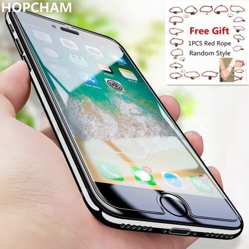 HOPCHAM protective glass for iPhone 7 tempered glass on the for iPhone 6 6s 6plus protective film for iPhone 5 4 accessories