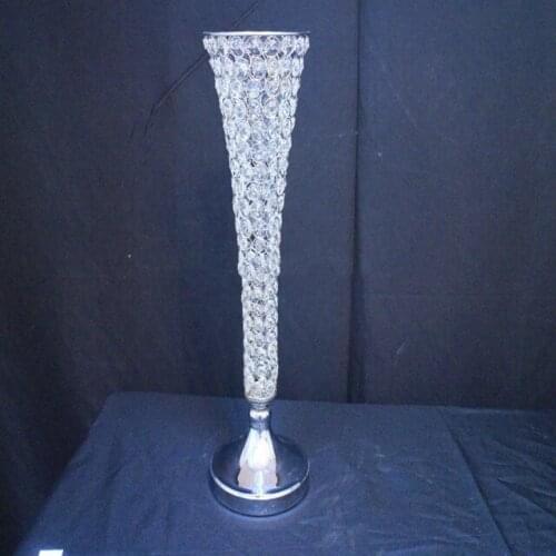 10pcs 65cm Tall Wedding Decoration Crystal Vase Table Centerpiece yudao1675
