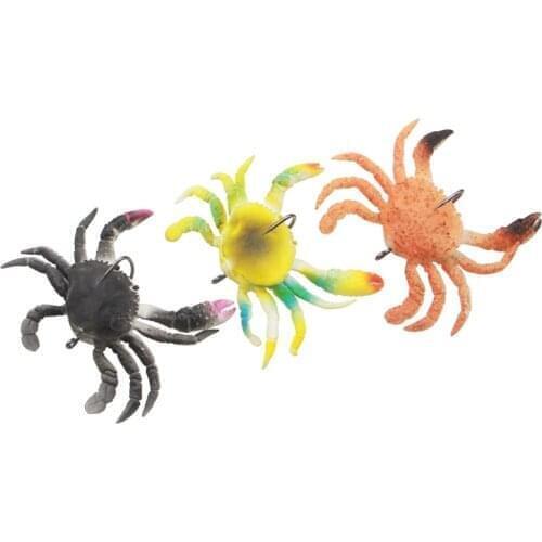 1pc Simulation Crab Fishing Bait Fish Lure Artificial Crab Lure Bait 3d Bionic Fake Bait Outdoor Fishing Supplies