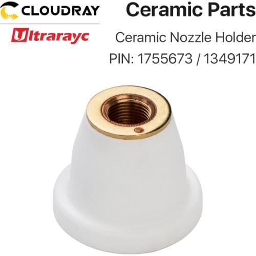 Ultrarayc Fiber Ceramic Part for Fiber Laser Cutting Head OEM PIN 1349171 1755673 Dia.41mm Height 33.5mm