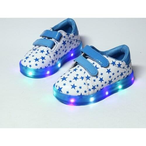 2017 Hot Children Sneakers Shoes Luminous Shoe Girls Boys LED Light Fluorescence Sports Shoes For All Seasons Kids Casual Shoes