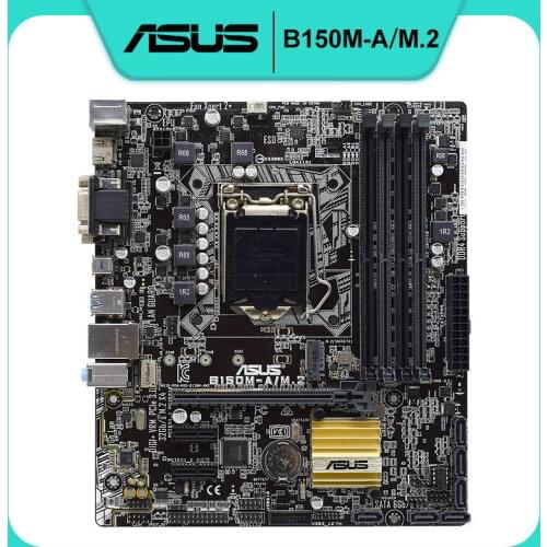 ASUS B150M-A/M.2 Desktop Motherboard LGA 1151 Intel B150 DDR4 Core i7/i5/i3 Micro ATX USB 3.0 Used Mainboard set