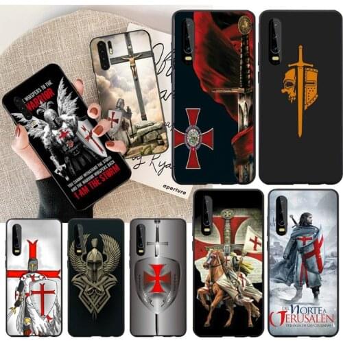 PENGHUWAN Knight Templar Soft black Phone Case for Huawei P30 P20 lite Mate 20 Pro lite P Smart 2019 prime