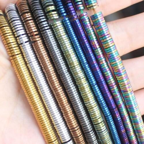 Natural Hematite Plated color 1X2-6mm Round Loose beads,For DIYJewelry making! Mixed wholesale for all items