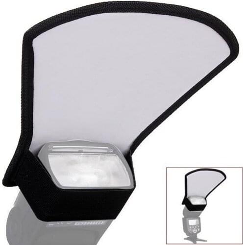 2 in 1 Silver/White Camera Flash Diffuser Softbox Photo Flash Light Reflector Professional Parts for Canon/Nikon/Olympus Camera