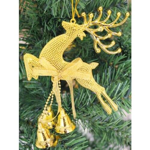 Christmas Baubles Silver Golden Christmas Decoration Chital Christmas Tree Ornaments Reindeer Party Decoration Hanging Tools