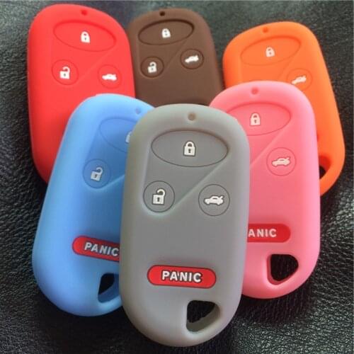 Silicone car key cover case For Honda CRV S2000 Insight Prelude 4 Button car key