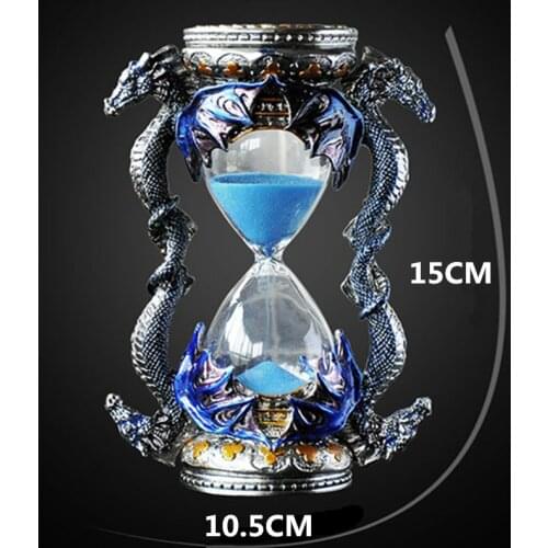 Norse Mythology Jormungand Metal Sand Clock 15 Minutes Dragon Style Timer Hourglasses Office Desktop Decoration Sanglasses