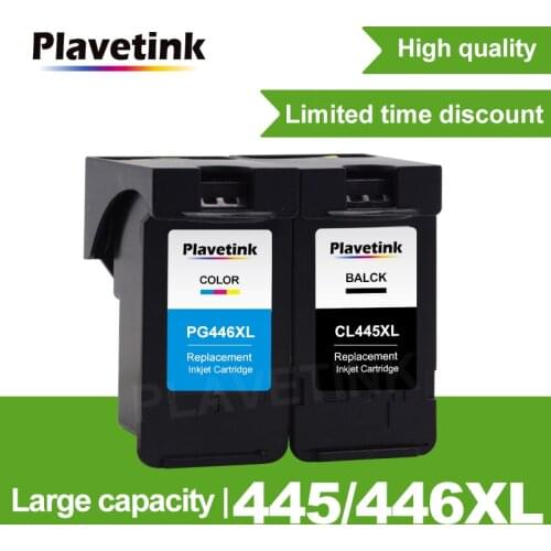 Plavetink PG 445 PG445 CL 446 XL Refilled Ink Cartridge Replacement for Canon PG-445 CL-446 for Canon PIXMA MX494 MG2440 Printer