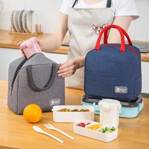 Waterproof Portable Insulation Bag Lunch Oxford Pouch Food Storage Case Picnic Container Office