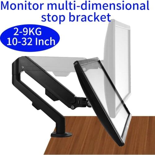 High-end Gas Spring Suspension Computer Monitor Desktop Mount Bracket LCD 10-32 Inch TV Lifting Telescopic Rotating Base