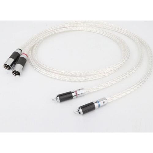 YTER High Quality Hifi audio 8AG OCC copper interconnect cable RCA to XLR extension cord