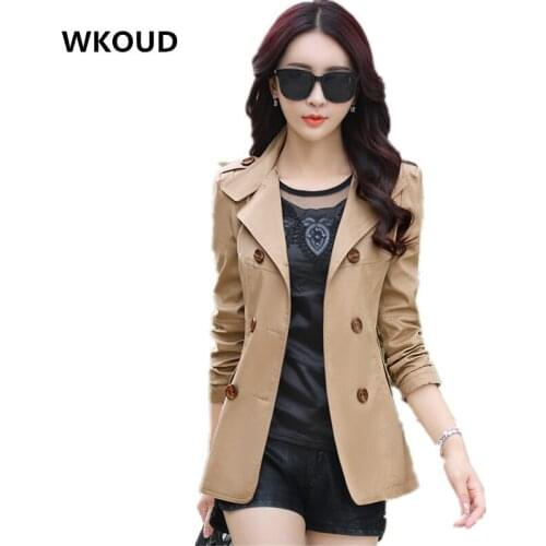 Женские двубортные тренчи WKOUD China At AliExpress
