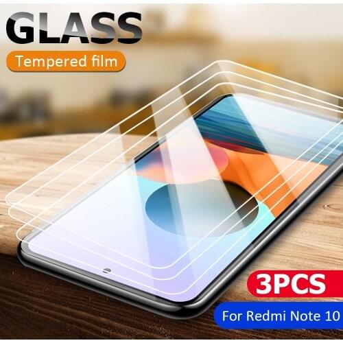 3Pcs For Xiaomi Redmi Note 10 Pro Glass Note 10 Pro Max Screen Protector Tempered Glass Protective Lens Film For Redmi Note 10S