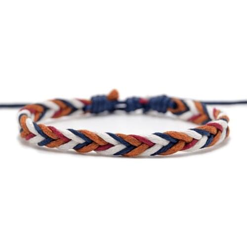 ZV New Colorful Handmade Attractive Bracelet Student Adjustable Red Black Rope Jewelry For Women And Men Paired Lovers DIY Gift