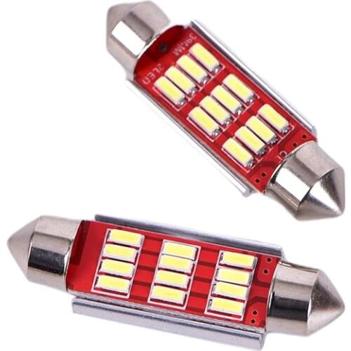 1Pc C5W LED C10W Car Interior Lights Canbus Festoon 31mm 36mm 39mm 42mm LED Bulbs Dome Light Reading Auto Lamp 12V 6000K White