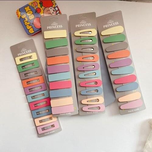 10Pcs/Set Baby Hair Clips Solid Candy Color Kids Hairpins for Baby Girls Sweet Children BB Clips Barrettes Baby Hair Accessories