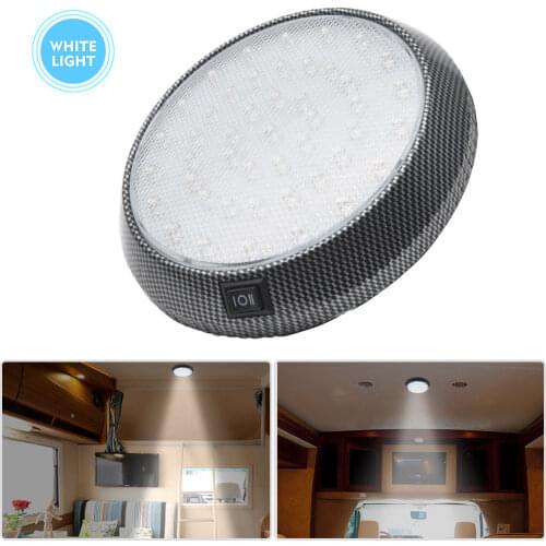 12V Interior 46 LED Roof Light For Camper Van Caravan Motorhome Boat Light White with ON OFF Switch