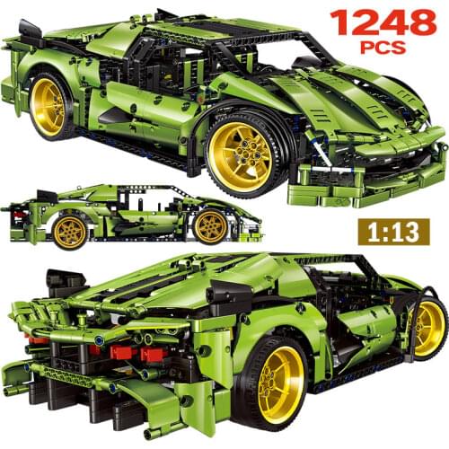 1309pcs City Creator Drift Racing Car Model Building Blocks Technical Super Sport Vehicle MOC Bricks Education Toys For Children