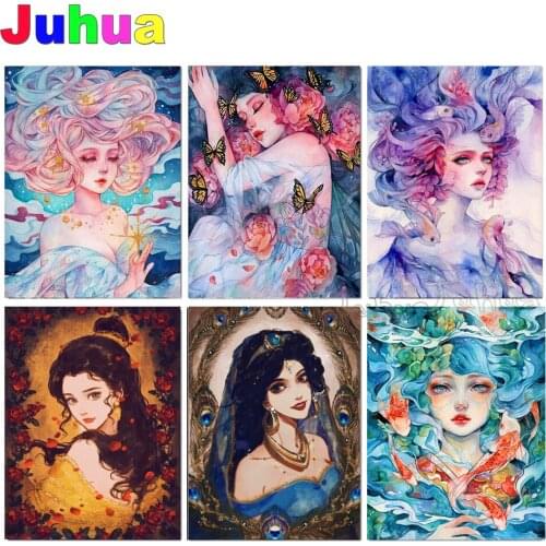 5D Diy Cartoon Princess Character Diamond Embroidery Full Square/Round Diamond Painting Mosaic Cross Stitch Home Decoration Gift