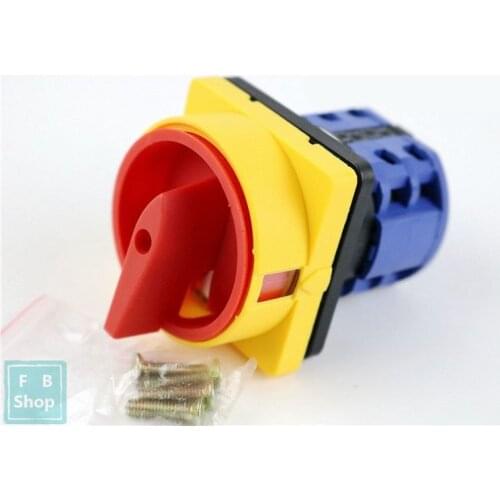 Free shipping 1pcs LW26-20/2GS 690V 20A OFF-ON 2 position 4 Poles 8 terminals Padlock Rotary Cam Switch main switch