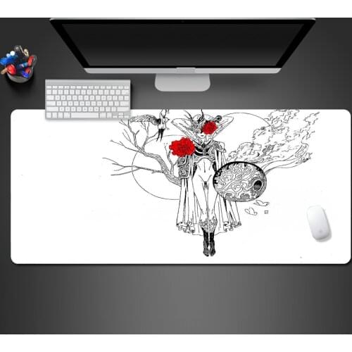 Black And White Creative Animation Mouse Mats High Quality Computer Game Rubber Pad Best Cool Professional Game Accessories