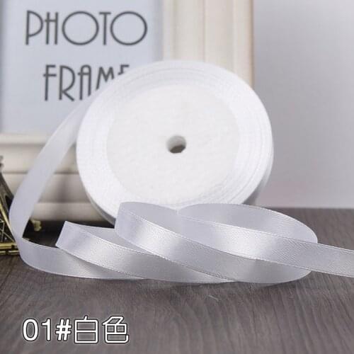 Hot sale 10mm silk satin White ribbon 22 Meters wedding party festive event decoration crafts gifts wrapping apparel supplies