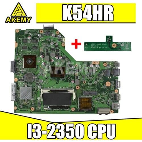 K54HR I3-2350 cpu onboard Laptop motherboard for X54H X54HR with REV 3.0 HD 74700 tested well& Motherboard S-6
