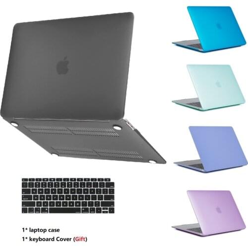 Matte/Crystal Hard Case Shell Cover+Keyboard Cover for Apple MacBook Air 13 Inch Case 2018 Release A1932 Retina with Touch ID