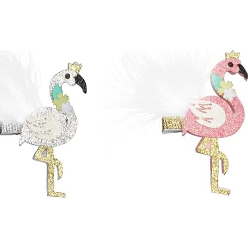 Miss Cute 1pcs Fashion Kids Girl shiny hairpin feather Headwear Birthday Gift Hairband Kids Headpiece Hair Apparel Accessories