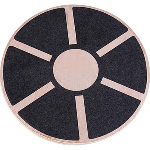 Non-slip Yoga Balance Board Wooden Training Gym Recovery With Base Plate Coordination Rehabilitation Training Fitness Equipment
