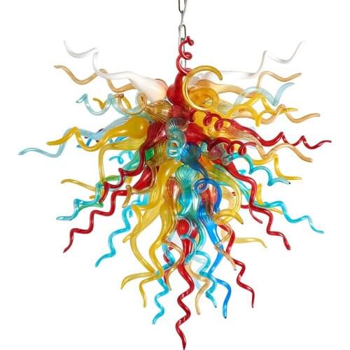 Nordic Glass LED Chandelier Lighting Modern Pendant Lamp 70x80 cm Multi Colored Chandeliers Living Room Decor Kitchen Light