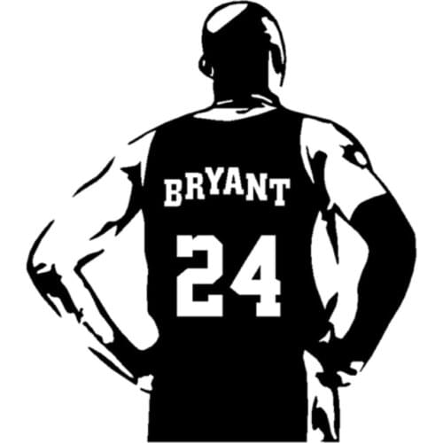 LLY-0450 Personality Car Stickers Basketball Kobe Bryant Back for Trunk Windshield Sunscreen Waterproof Exquisite Auto Decals