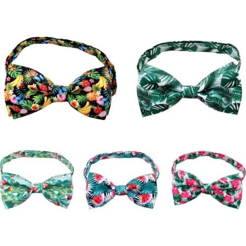Pet Dog Cat Collars Summer Tropical Hawaii Style Dog Bow Tie Fashion Cats dogs Cute Bowknot Cat Collars