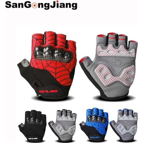 1Pair Half Finger Cycling Gloves Slip anti-collision Riding Gloves Shock short gloves MTB Road Mountain Bike Sports Gloves