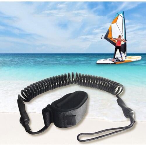 Surfboard Leash 10' Coiled Stand UP Paddle Board Leash SUPs Ankle Strap Leg Rope