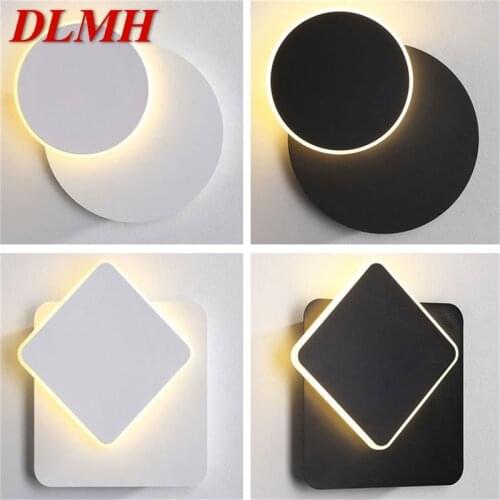 DLMH Modern Wall Light Fixture Rotating Bedside LED Wall Lamp Creative Decorative For Home Bedroom Living Room Dining Room