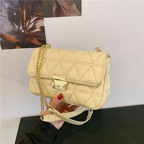 Crossbody Bag Shoulder Bag Female Designer Handbag Underarm Backpack Women Bag Chain Fashion 2021 New PU Leather Diamond Lattice