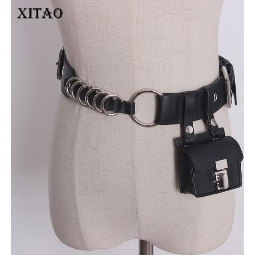 XITAO Black Waist Bags Fashion New Women Minority Patchwork PU Black Original Niche Design 2021 Elegant Waist Packs LDD2163