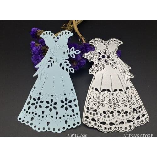 Princess wedding full dress formal dress metal cutting die DIY Scrapbook Card frame envelope decorative steel stencil cut dies