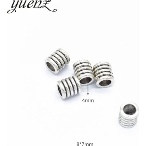 YuenZ 15pcs Vintage screw thread Bead Charms big hole Beads European pendant fit for necklace bracelet DIY pendants 8*7mm R26