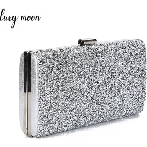 Womens Wedding Clutch Purse and Handbag Elegant Evening Clutch Bag for Party Diamond Sequin Gold Silver Shoulder Bag ZD2151