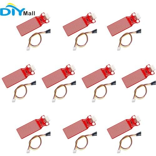 10pcs Keyes Brick Water Level Sensor(Pad hole) DC 3.3-5V with Anti-reverse Plug White Terminal BOM