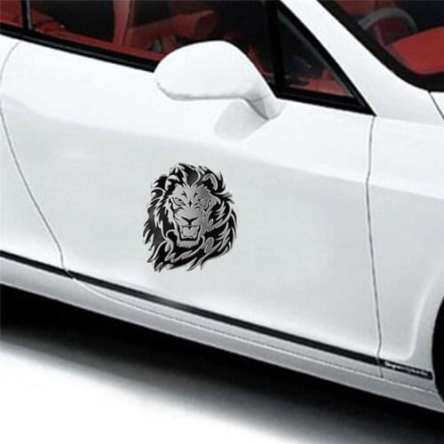 3D Car Aluminum Alloy Sticker Personality Lion Auto Logo Badge Emblem Tail Decal (L*W):8cm*7cm