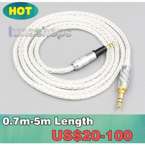 8 Core Silver Plated OCC Earphone Cable For Sennheiser Momentum 1.0 2.0 On-Ear Headphones LN006534