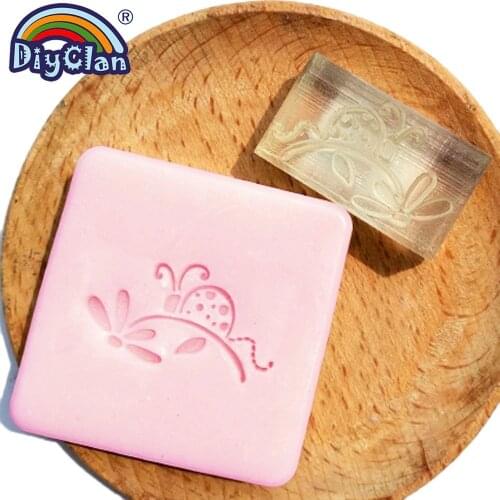 Acrylic crystal Transparent snails pattern Resin DIY soap stamp chapter Soap Seal Stamp for Natural Handmade Soap Z0118KC