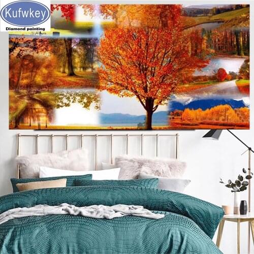 Diamond Embroidery autumn landscape full diamond cross-stitch diamond painting home decoration diamond set 5D puzzle painting