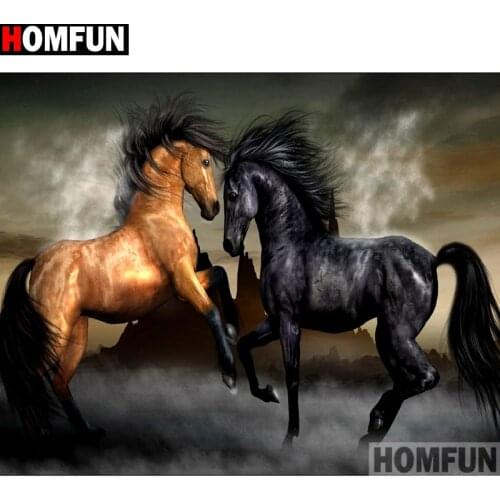 HOMFUN Full Square/Round Drill 5D DIY Diamond Painting "Animal dog" 3D Embroidery Cross Stitch 5D Home Decor A13242